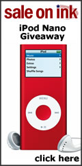 FREE 123inkjet Sale on ink - iPod mini Giveaway